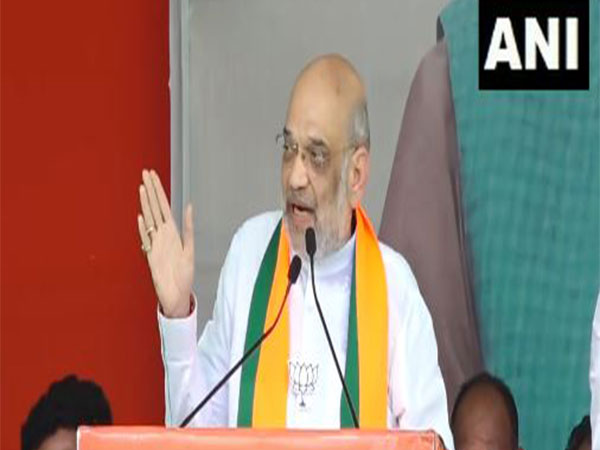 Union Home Minister Amit Shah speaking in Vikarabad, Telangana on Friday.