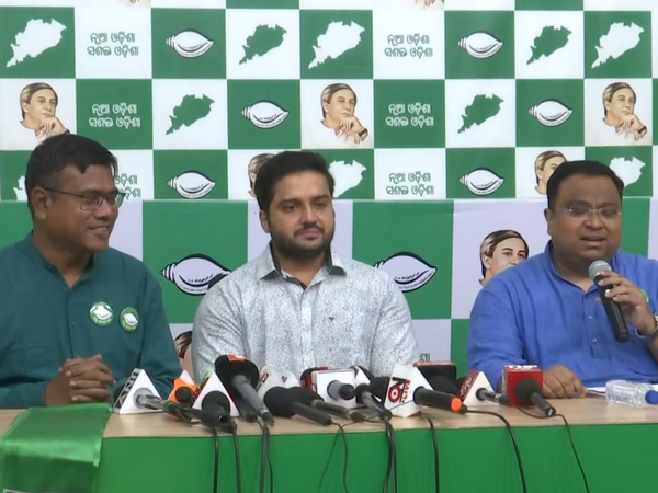 Actor Rudra Panigrahy at the press conference (Image source/ANI)