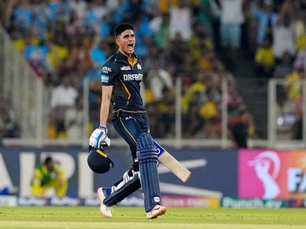Shubman Gill celebrating his century. (Picture: IPL)