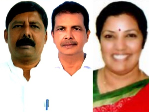 Congress' Gidugu Rudra Raju, YSRCP's Guduri Srinivas and BJP's Daggubati Purandeswari (L to R) (Photo/ECI profile) 