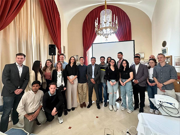 Youth engage with Sikyong Penpa Tsering in Vienna to shed light on Tibet's struggle (Photo/ANI)