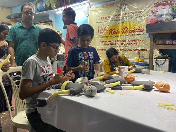 Tripura Puppet Theatre conducts puppetry classes for children (Image/ANI)