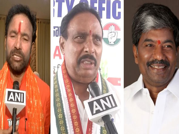 BJP’s Kishan Reddy, Congress’ Danam Nagender and BRS’ T Goud (ANI/ANI/ECI)