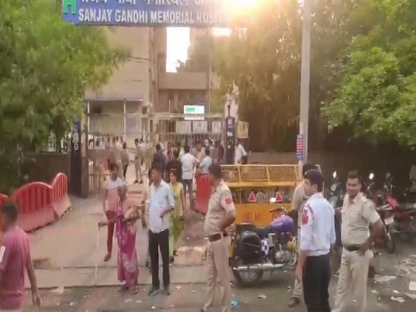 Visual from outside of Sanjay Gandhi Hospital. (Photo/ANI)