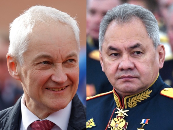 Andrey Belousov (left) replaces Sergei Shoigu (right) as Russian Defence Minister  (Photo credit: Reuters)