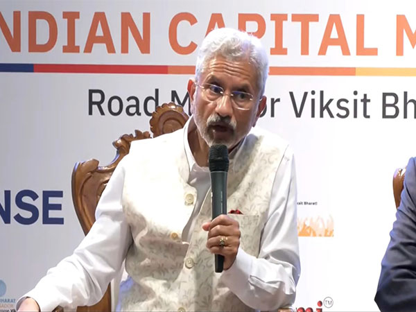 External Affairs Minister S Jaishankar at the National Stock Exchange (NSE) in Mumbai on Monday (Photo/X@DrSJaishankar)