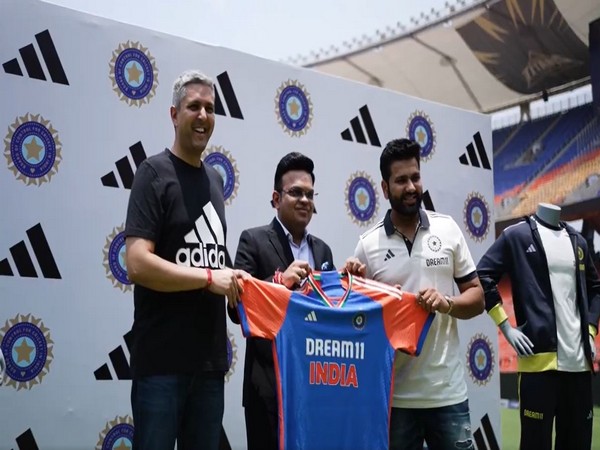 Jay Shah and Rohit Sharma with new Team India  jersey for T20 WC 2024 (Photo: BCCI/X)