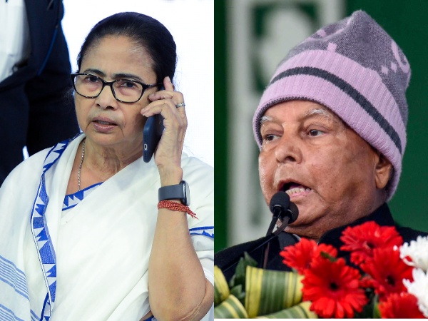 West Bengal CM Mamata Banerjee and RJD chief Lalu Prasad Yadav. (Photo/ANI)