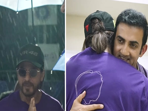 Superstar Shah Rukh Khan with KKR team (Image source: KKR)