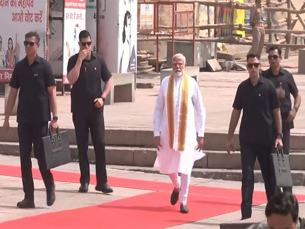 PM Narendra Modi in Varanasi ahead of filing his Lok Sabha nomination on May 14 (Photo/ANI)