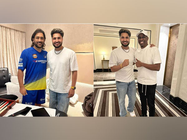 Jassie Gill, Mahendra Singh Dhoni, Dwayne Bravo (Image Source: Instagram)