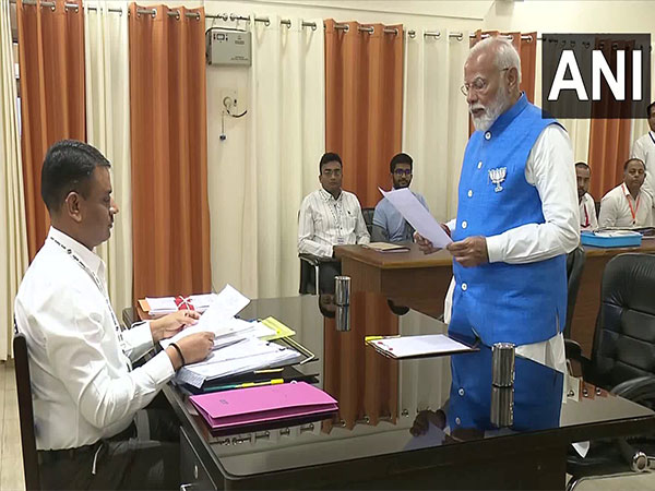 PM Modi filing nomination from Varanasi (Photo/ANI)