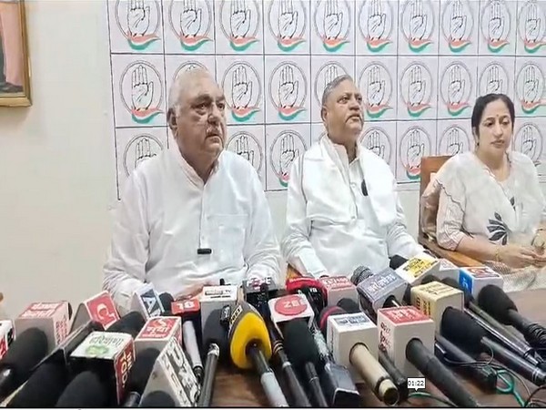 Former MLA Rohita Rewdi joined Congress on Tuesday in presence of former Haryana CM Bhupinder Singh Hooda (Image/ANI)