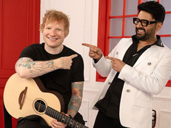 Singer Ed Sheeran with comedian Kapil Sharma (Image source: Instagram)