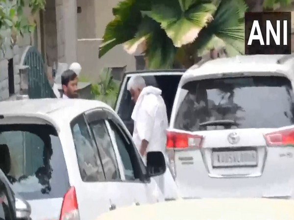 HD Revanna visits former PM Deve Gowda after release from jail (Photo/ANI)