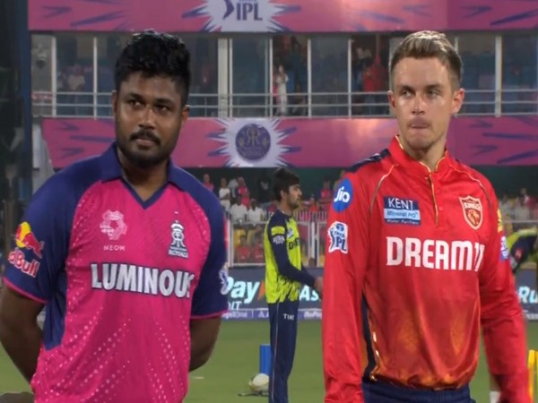 Sanju Samson and Sam Curran at toss. (Picture: IPL/X)