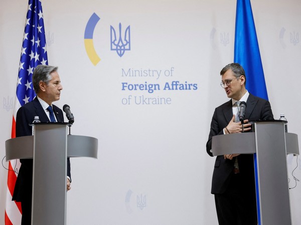 US Secretary of State Antony Blinken with Ukrainian counterpart Dmytro Kuleba (Photo credit: Reuters)