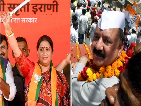 Bharatiya Janata Party leader Smriti Irani and Congress leader Kishori Lal Sharma