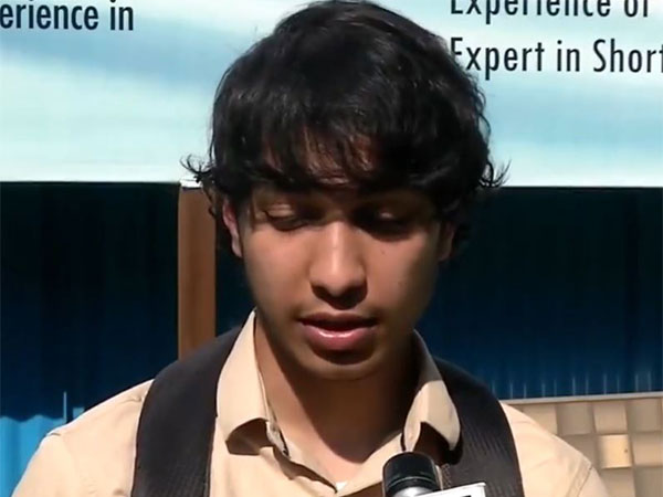 JEE Topper from Downtown Srinagar,  Muntasir Mohd Dar (Image/ANI) 