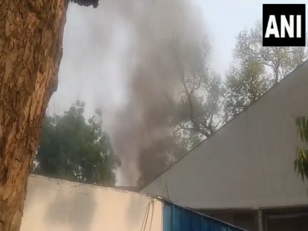 Fire breaks out in Delhi's BJP office at Pandit Pant Marg. (Photo/ANI)