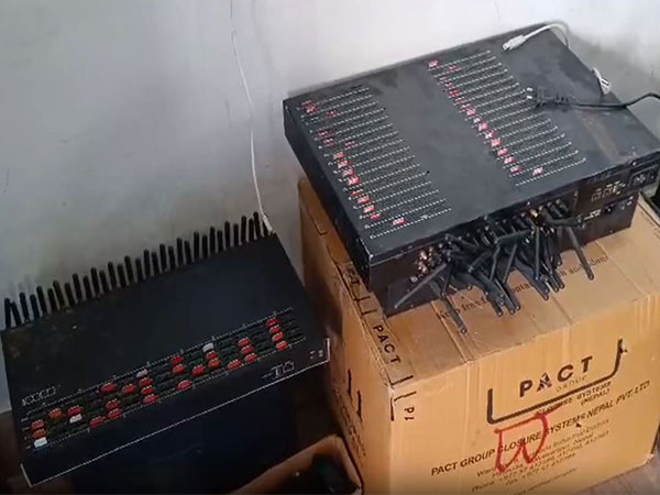 Seized sim boxes. (Photo/ANI)