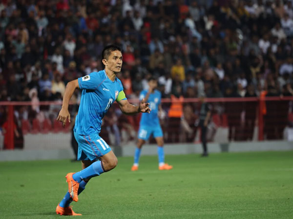 India skipper Sunil Chhetri. (Picture: AIFF)
