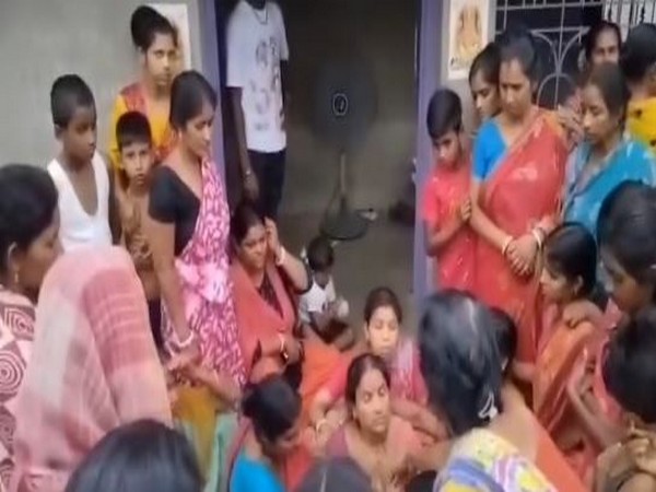 Families mourn after 12 people died reportedly due to sudden rain with thunder earlier today. (Photo/ANI)