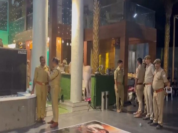 Noida Police raid farmhouse party in Sector-135, several detained for ‘illegal’ liquor service. (Image/ANI)