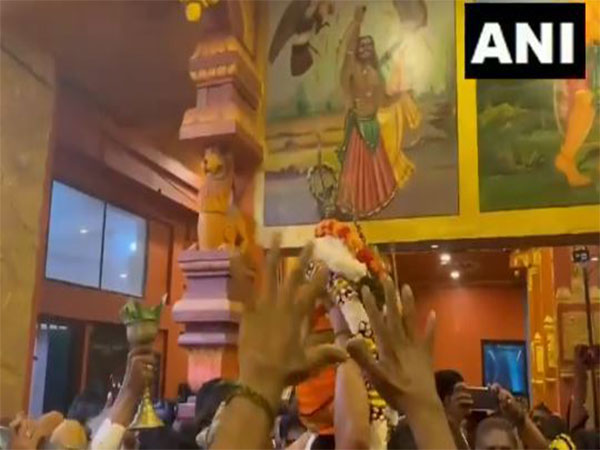 Seetha Amman Temple hosts grand Kumbaabhishekam puja in Sri Lanka on Sunday (Photo/ANI)