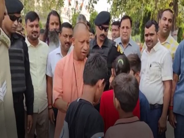 Chief Minister Yogi Adityanath at Gorakhnath Temple. (Photo/ANI)
