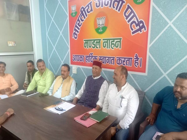 Himachal Pradesh’s BJP President Dr Rajeev Bindal during the meeting (Photo/ANI)