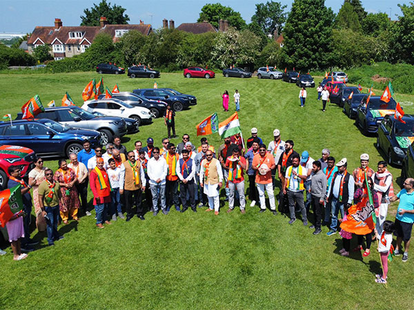 Car rally organised in support of PM Modi in UK (Photo/ANI)