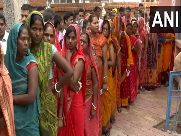 Visuals from a polling booth. (Photo/ANI)
