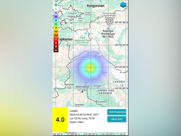 An earthquake of magnitude 4.0 strikes Ladakh (Photo/X/@NCS_Earthquake)