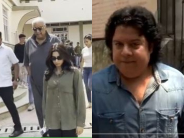 Boney Kapoor, Khushi Kapoor, Sajid Khan (Image source/ANI)