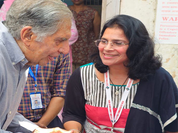 Ratan Tata at a polling booth in Mumbai's Colaba (Image: ANI)