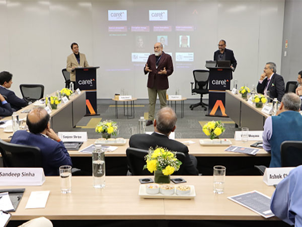 A Caret360 interaction in progress with Pankaj Bansal, Prajakt Raut and Sandip Das