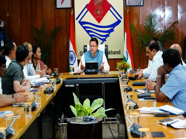 Uttarakhand CM Dhami holds review meeting regarding Char Dham Yatra. (Photo/ANI)