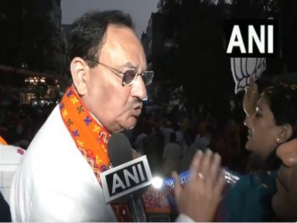 BJP National President JP Nadda campaigns for party candidate Bansuri Swaraj. (Photo/ANI)