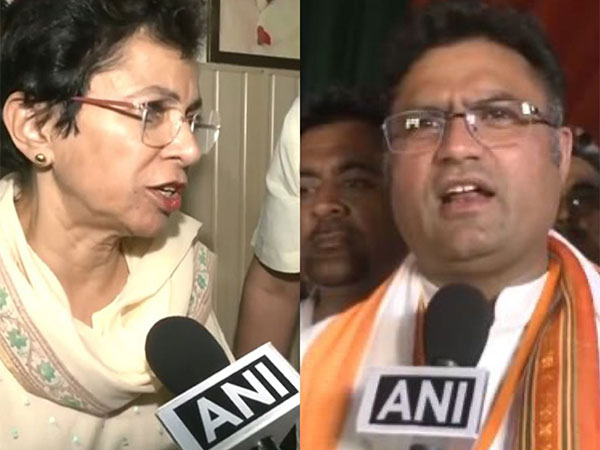 Congress' Kumari Selja and BJP's Ashok Tanwar (Photo/ANI)