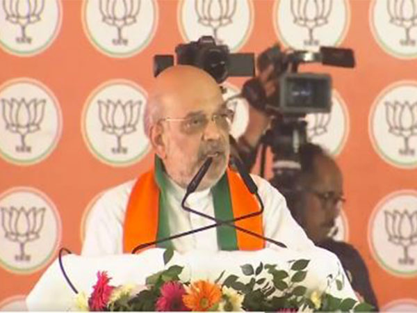 Union Home Minister Amit Shah addressing a poll rally in Sambalpur going to polling on May 25 (Photo/ANI)