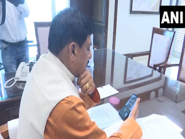 MP CM Mohan Yadav talking to a student stuck in violence-affected Kyrgyz Republic  (Photo/ANI)