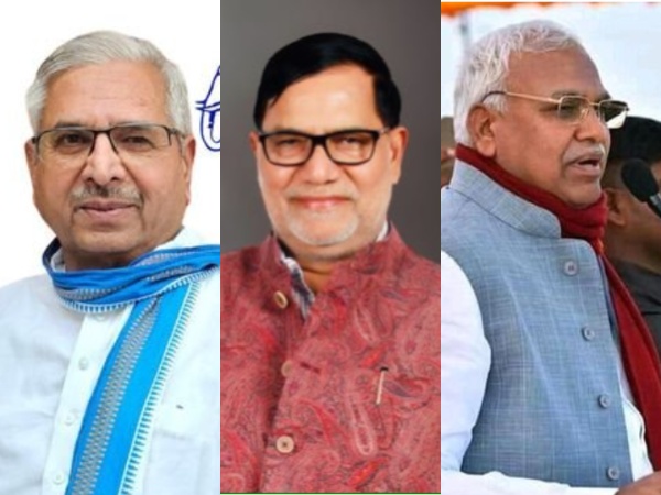 BSP leader Shyam Singh Yadav, BJP leader Kripashankar Singh and SP leader Babu Singh Kushwaha. (Photo/X)