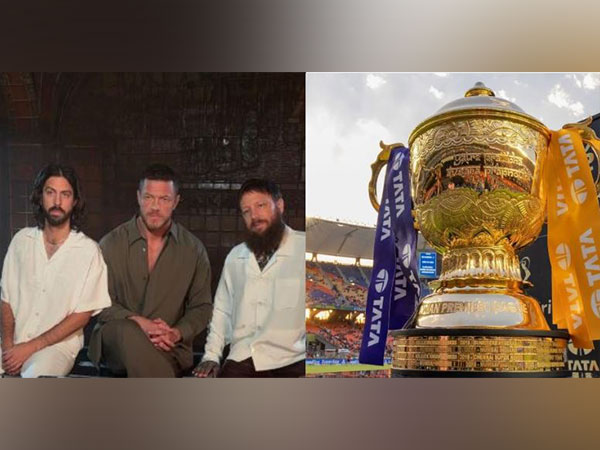Imagine Dragons team, IPL trophy (Image Source: X, IPL)