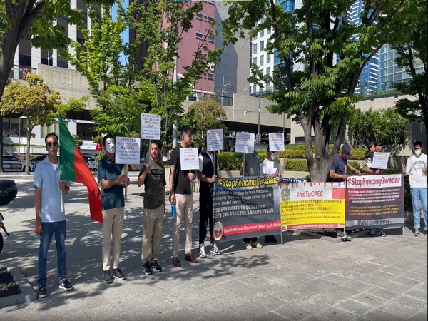 Protests in South Korea against Gwadar fencing (Image credits: X/@BNMovement_)