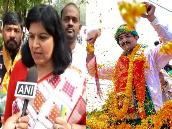 BJP MP Aparajita Sarangi and BJD leader Manmath Routray (