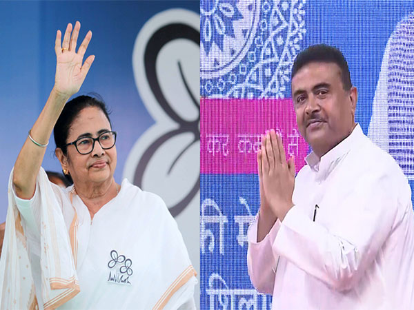West Bengal Chief Minister Mamata Banerjee and BJP leader Suvendu Adhikari. (Photo/ANI)