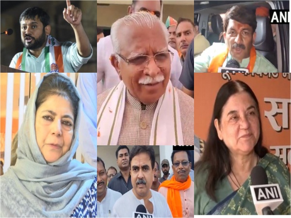 Some candidates who are in the electoral fray in the sixth phase of Lok Sabha polls. (Photos/ANI)