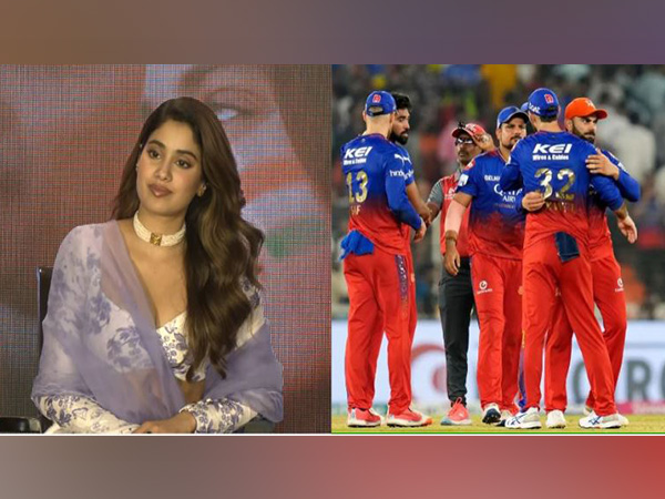 Janhvi Kapoor, RCB team (Photo credit : ANI, IPL/ BCCI)