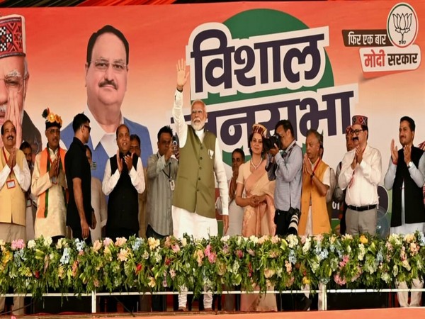 Prime Minister Narendra Modi during public rally in Mandi, Himachal Pradesh. (Photo/ANI)